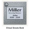 Chisel Smote Bold carved in granite