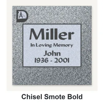 Chisel Smote Bold carved in granite