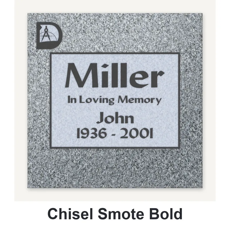 Chisel Smote Bold carved in granite