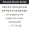 Smooth Brush Script character chart