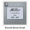 Smooth Brush Script carved in granite