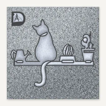 Cat sitting on a shelf
