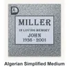 Algerian Simplified Medium carved in granite
