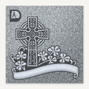 Celtic Cross & Shamrocks